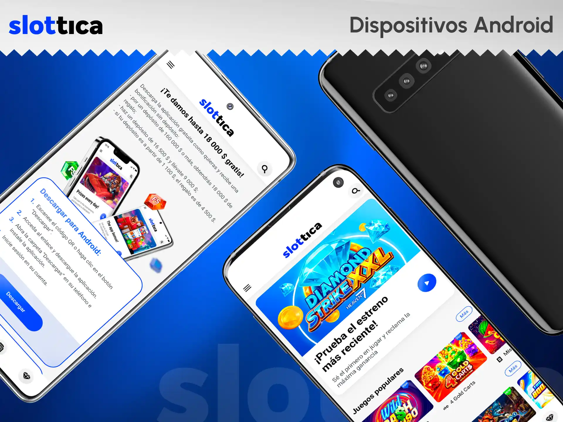 Revisa la lista de smartphones y tablets compatibles con Slottica.