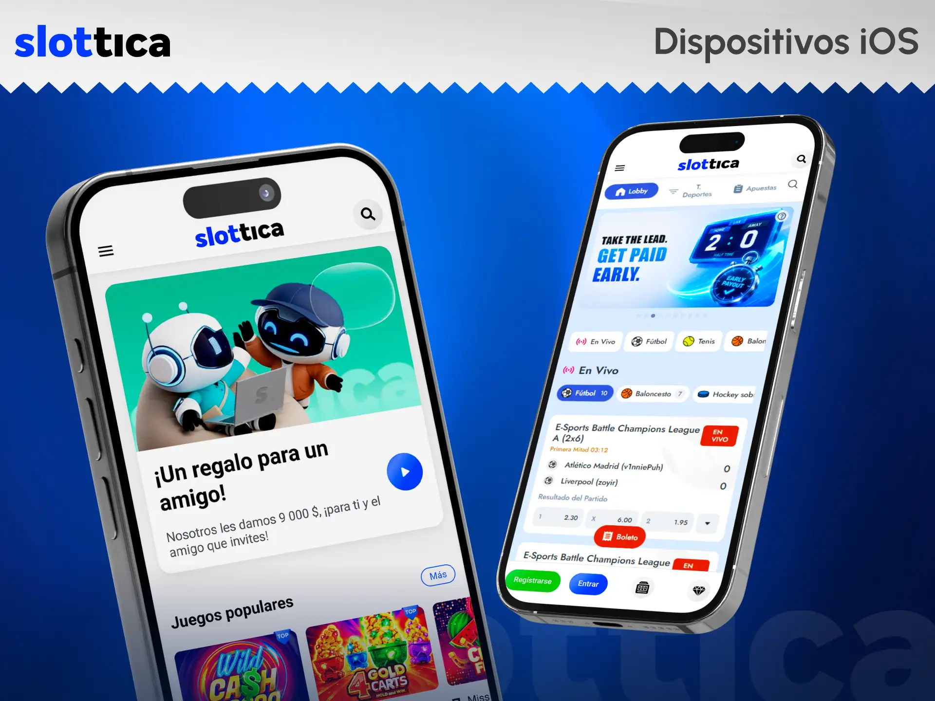 Consulta los modelos de iPhone e iPad compatibles con Slottica.