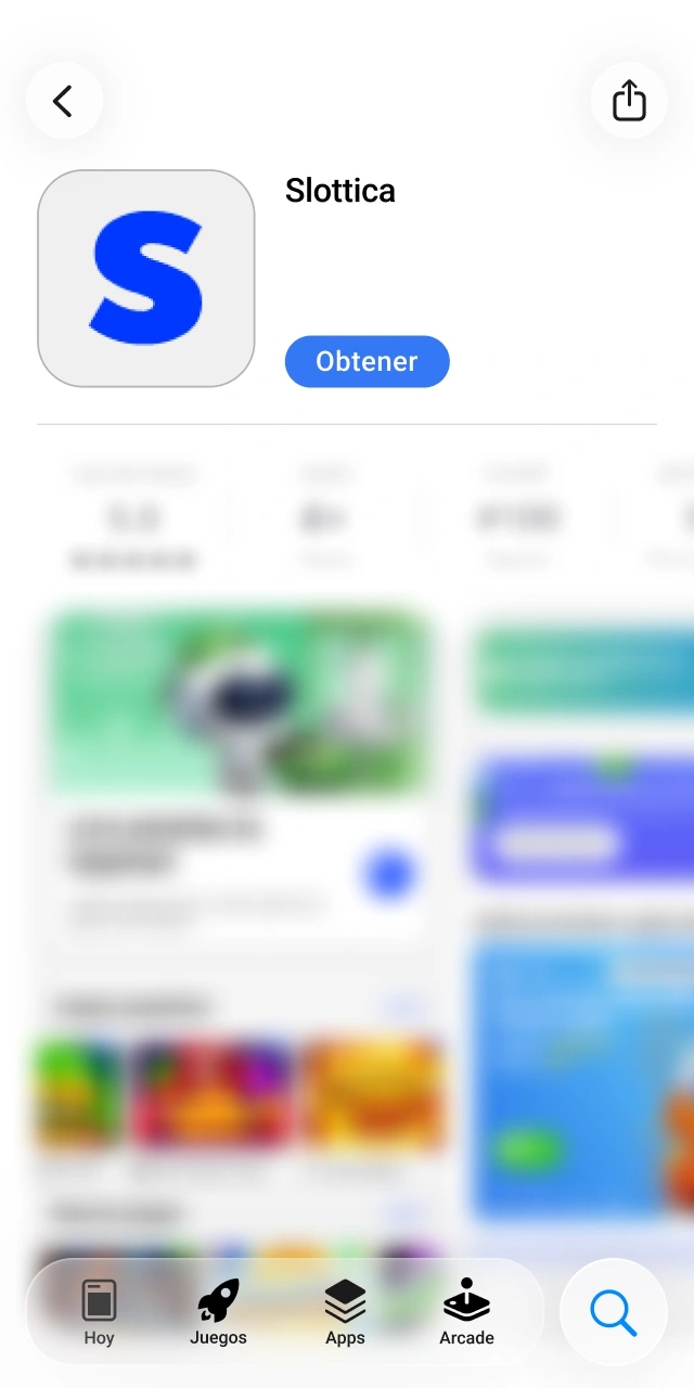 Presiona el enlace directo de descarga para iPhone desde Slottica.