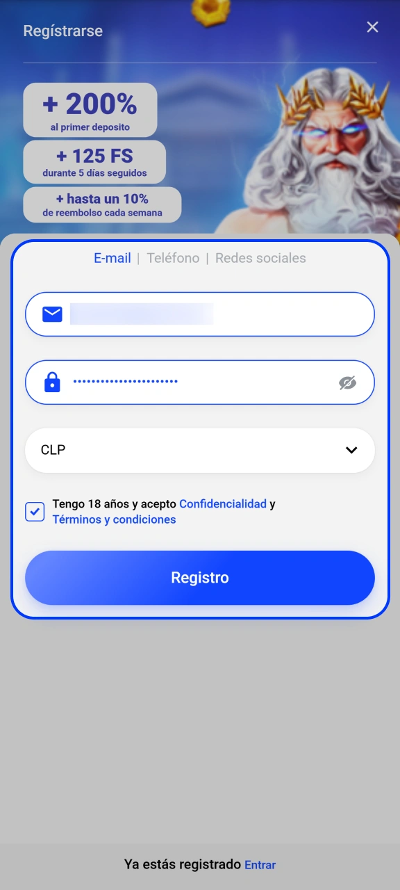 Crea tu cuenta de usuario oficial para comenzar a jugar en Slottica.