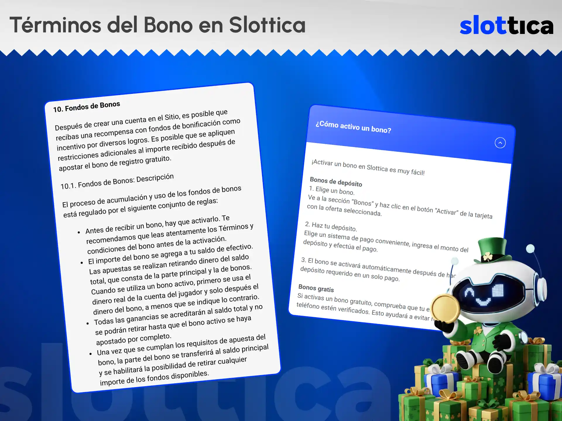 Revisa las condiciones de apuestas y requisitos de liberación en Slottica.