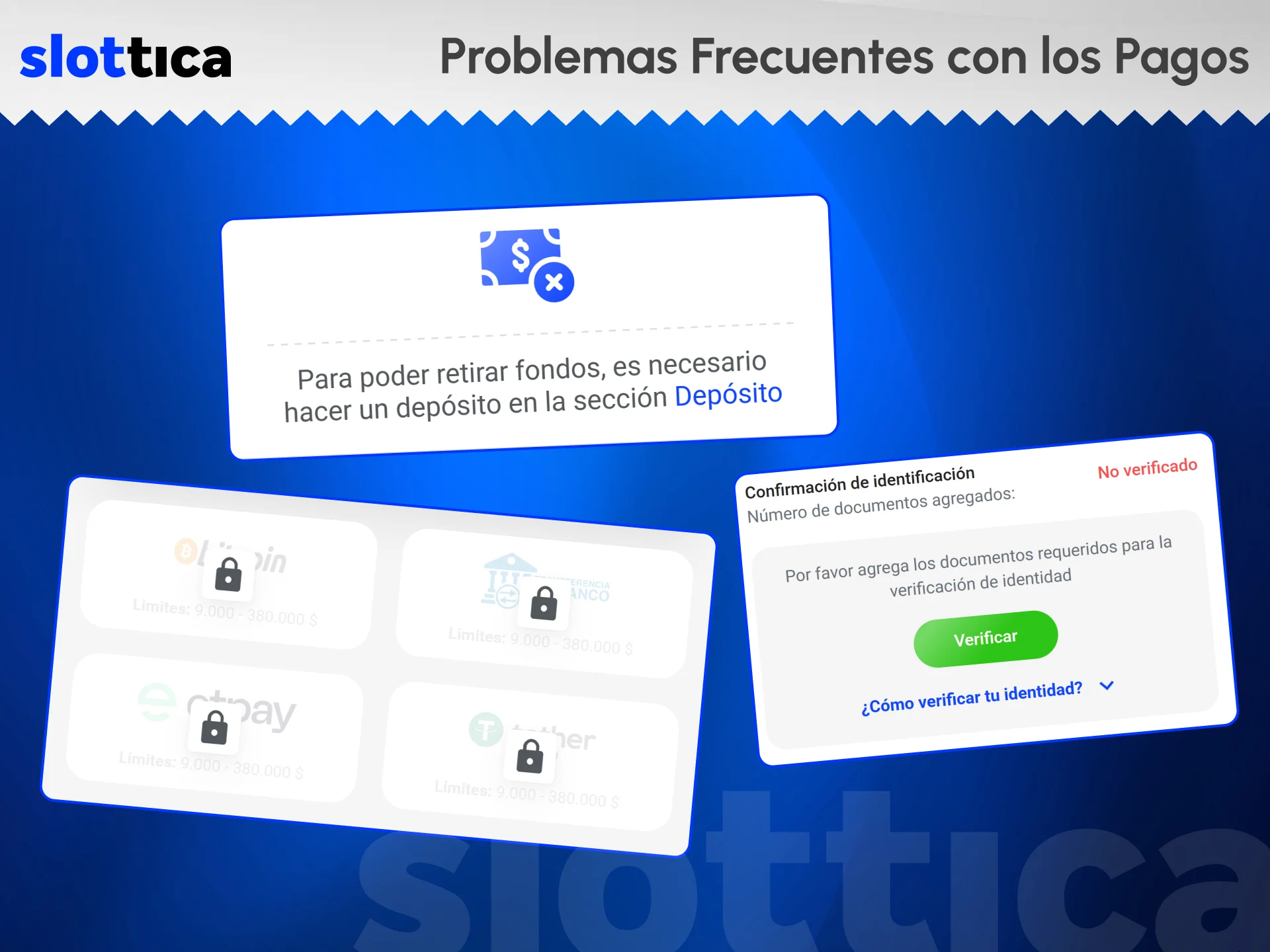 Revisa las soluciones a errores comunes en transferencias de dinero Slottica.